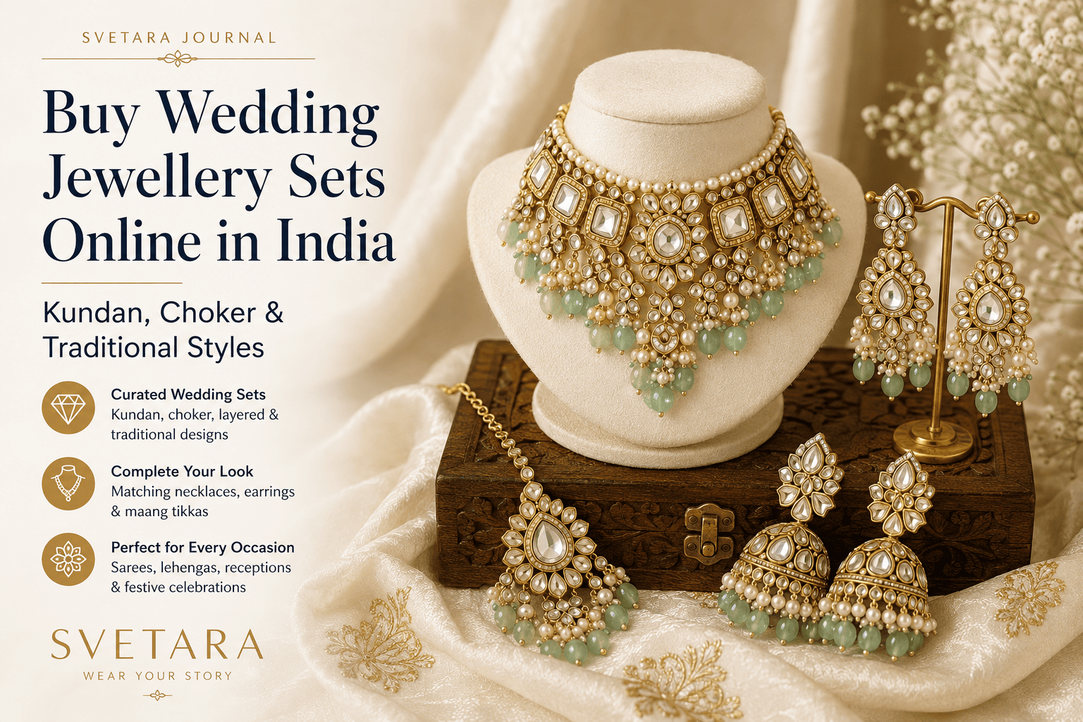 Buy Wedding Jewellery Sets Online in India: Kundan, Choker & Traditional Styles